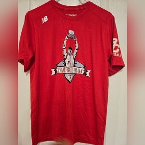 New Balance Red Team Graphic Men's Tee Strike Out ALS Medium Pete Frates